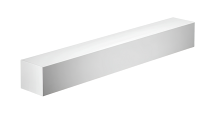 White rectangular block studio shot, isolated background, design element