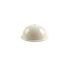 Fototapeta premium Cream dome salt cellar, kitchen, isolated, white background, food