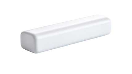 White power bank charging on white background