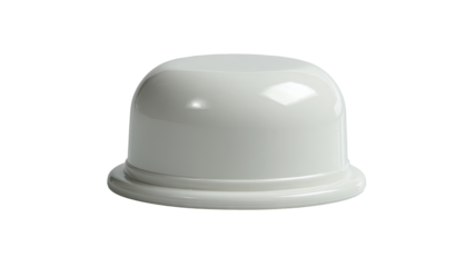 White plastic dome cap, isolated, studio, packaging