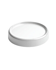 White plastic lid, isolated, studio shot, packaging, design