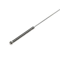 A long, slender, metallic rod with a rounded end