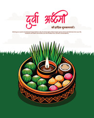 Durva Ashtami celebration, offering Durva grass to Lord Ganesha, spiritual and traditional ritual.