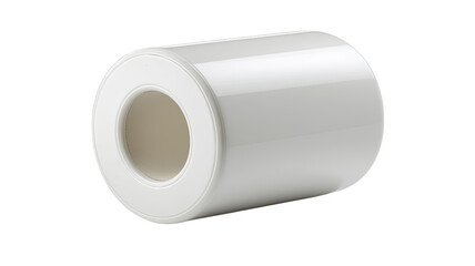 White ceramic spacer, studio shot, clean background, industrial part