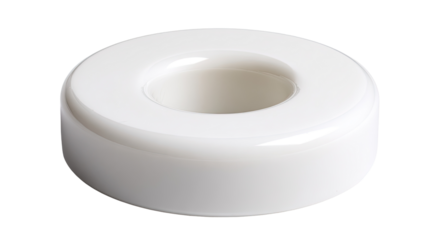 White ceramic insulator, close-up studio shot, clean background, electrical component