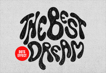 Halftone Text & Logo Effect Mockup