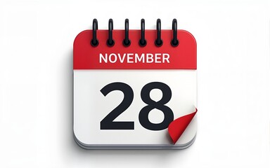 November 28 calendar icon. Panama Independence Day. High quality