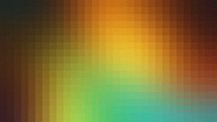 Abstract Grainy Pixelated Gradient Background with Vibrant Aurora Borealis and Retro Noise Texture