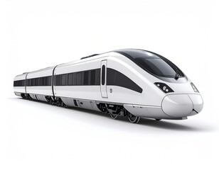 Fototapeta premium High speed train on white background
