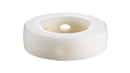 White ceramic part, precision engineering, studio shot, industrial background, product catalog
