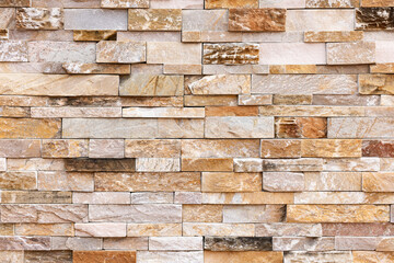 Natural Stone texture background. Beige brown color. Square rectangle shape in horizontal row...
