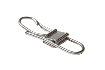 Metal clasp hook studio shot, background black, for jewelry