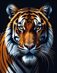 Close-up tiger portrait