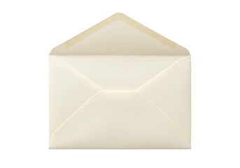Isolated stationery envelope on a neutral surface open ready to be used to send letters or...