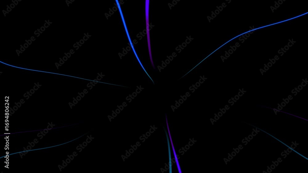 Aufkleber glowing neon light streams creating a vibrant warp speed effect, an abstract digital art background 