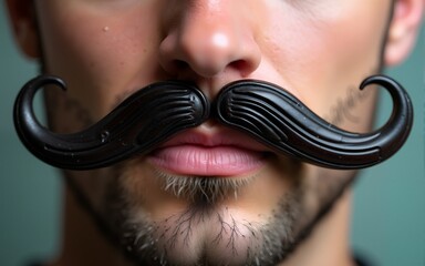 Close up handle bar mustache for movember concept Close up handle bar mustache for movember concept. High quality