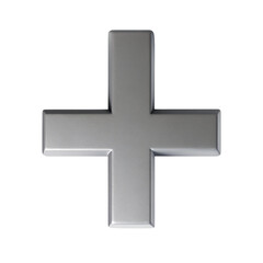 a metallic cross symbol against a dark background