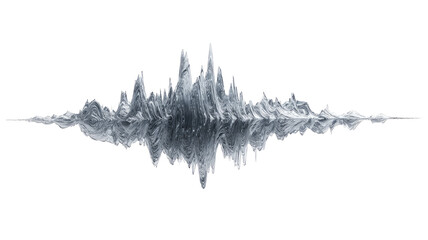 Abstract grayscale sound wave graphic