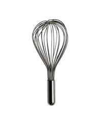 Metallic whisk, studio shot, black background, baking tool