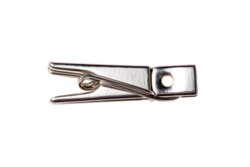 Metal clothespin, studio shot, black background, craft supply