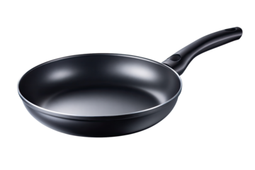 Black frying pan, studio shot, cooking, kitchenware, dark background, recipe website