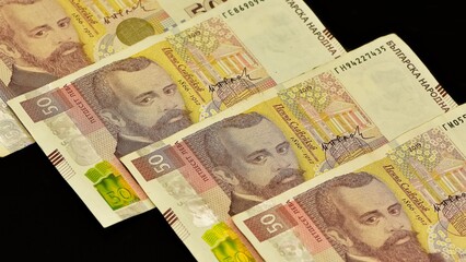 Images of various countries' currencies. Photos of the Bulgarian lev.