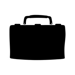 Black briefcase vector illustration for business travel professional document carrier design