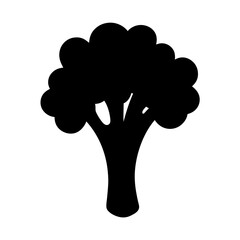 Broccoli silhouette vector, healthy food illustration, vegetable icon, organic diet, vegan nutrition art