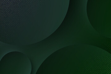 Sophisticated Dark Green Abstract Background with Subtle Circular Shapes and Halftone Dots
