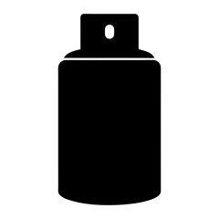 Vector illustration of black spray can for aerosol product design and industrial packaging design needs
