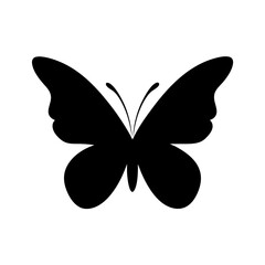Black butterfly vector illustration for graphic design projects and creative artwork design element
