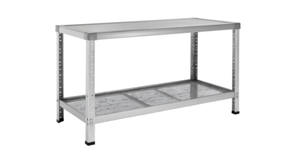 Stainless steel work table with a shelf