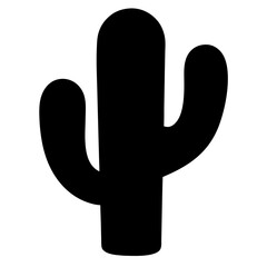 Cactus saguaro silhouette vector illustration desert plant graphic design nature icon symbol art
