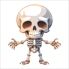 halloween skeletons with spooky elements