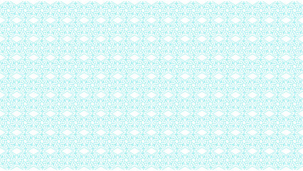  Intricate and delicate interlocking linear pattern with a knot-like design in light blue on a white background, a seamless repeating pattern