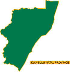 Obraz premium KwaZulu-Natal province map of South Africa