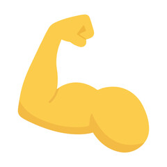 biceps flat emoji vector icon