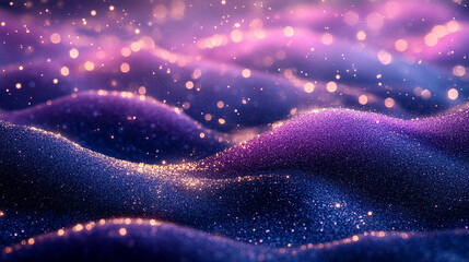 Abstract blue and purple glitter mosaic background with shimmering reflective surface creating a vibrant festive texture ideal for celebration luxury design party decor or digital art backdrop