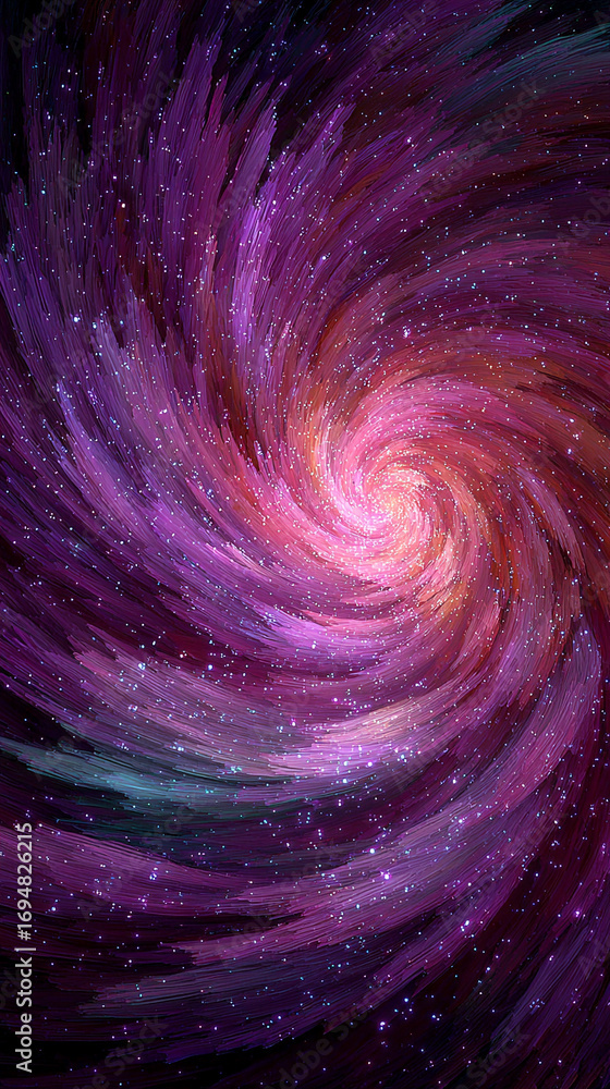 Aufkleber abstract swirling tunnel with purple pink and teal gradient creating a dynamic flowing visual effect