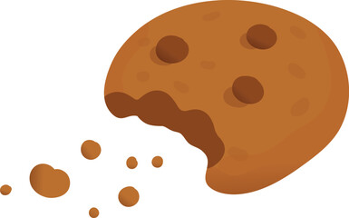 Bitten Chocolate Chip Cookie
