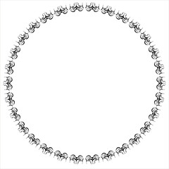 Vintage Ornamental Frame – Elegant Black Vector Border on a white background. SVG