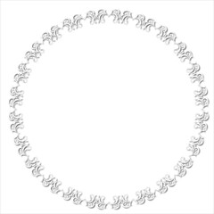 Vintage Ornamental Frame – Elegant White Vector Border on a white background. SVG