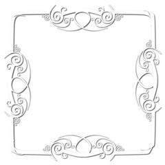 Vintage Ornamental Frame – Elegant White Vector Border on a white background. SVG