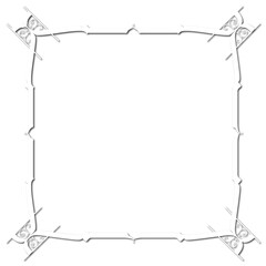 Vintage Ornamental Frame – Elegant White Vector Border on a white background. SVG