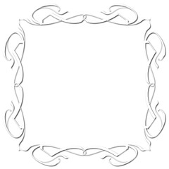 Vintage Ornamental Frame – Elegant White Vector Border on a white background. SVG