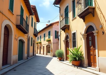 Fototapeta premium Charming European Streetscape