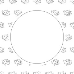 hand drawn food and beverage frame background