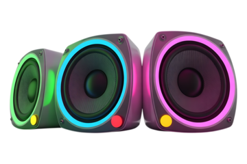 Audio speakers isolated image on a transparent background