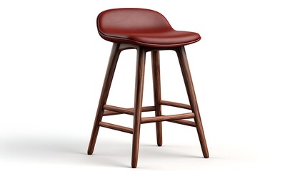 Tall barstool emoji icon with deep red seat and black wood legs
