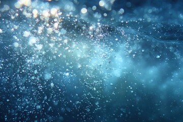 Underwater light show with bubbles